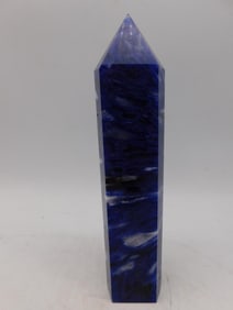 Blue Stone Obelisk Tower with Pointed Ends Rock Stone Lapidary Specimen