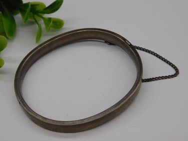 Vintage Sterling Silver Bracelet with Safety Chain