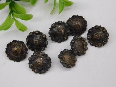 Vintage Sterling Silver Buttons, 16 Grams