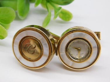 10K RGP Saks Fifth Avenue Watch Cufflinks
