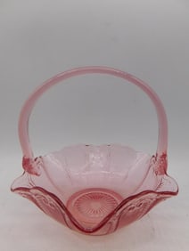 LE SMITH PINK SLUNG GLASS BASKET