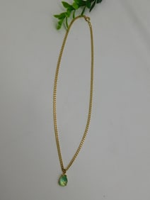 SLOCUM OPAL PENDANT ON CHAIN NECKLACE ROCK STONE LAPIDARY SPECIMEN