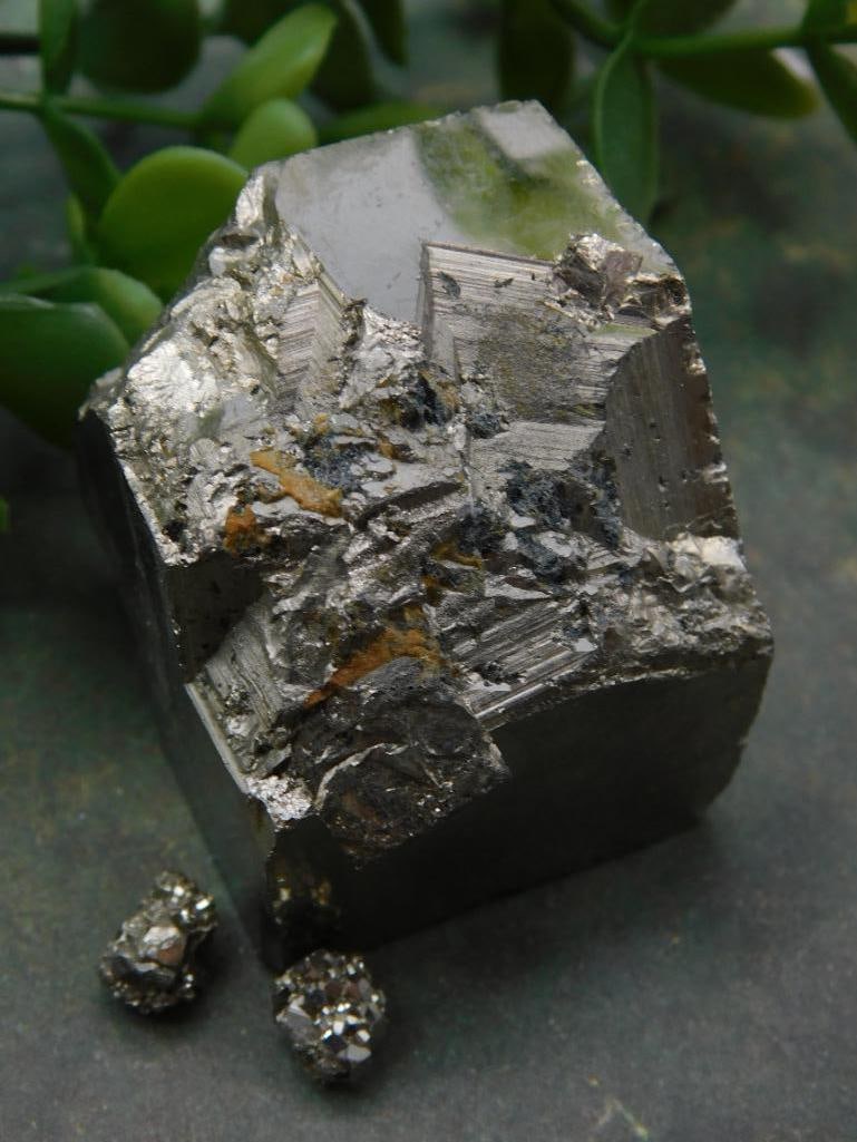 Spanish Pyrite Cube Rock Stone Lapidary Specimen: Spanish Pyrite Cube Rock Stone Lapidary Specimen