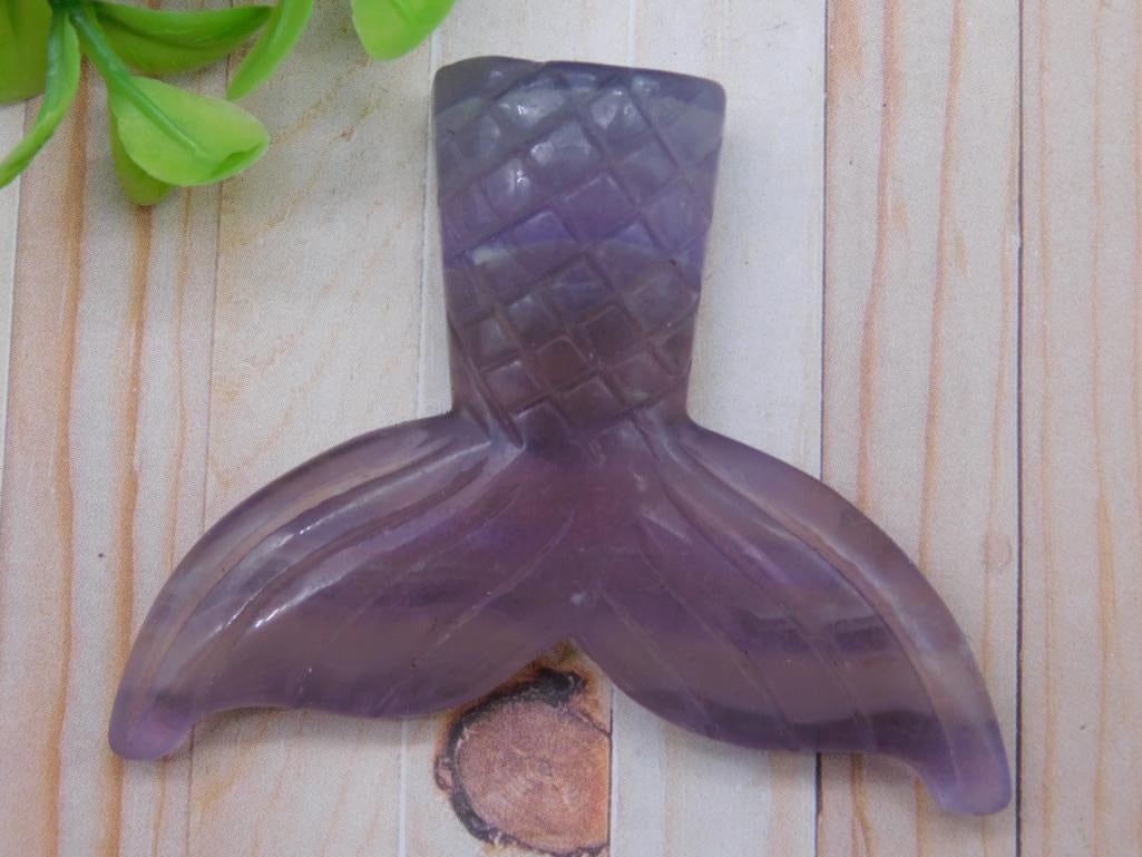 Fluorite Mermaid Tail Rock Stone Lapidary Specimen: Fluorite Mermaid Tail Rock Stone Lapidary Specimen