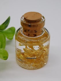 Gold Flakes in Bottle ROCK STONE LAPIDARY SPECIMEN