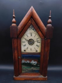 MANTLE EIGHT DAY CLOCK VINTAGE ANTIQUE