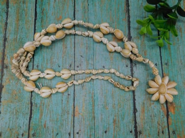 SHELL NECKLACE ROCK STONE LAPIDARY SPECIMEN