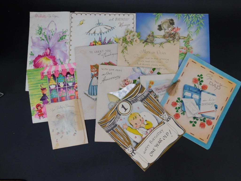 GREETING CARDS VINTAGE ANTIQUE EPHEMERA: GREETING CARDS VINTAGE ANTIQUE EPHEMERA