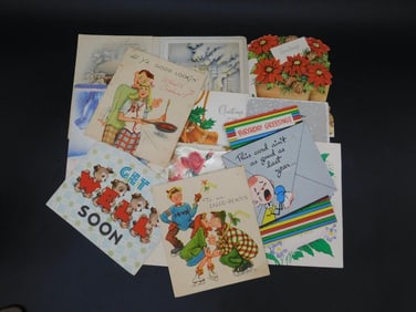 GREETING CARDS VINTAGE ANTIQUE EPHEMERA