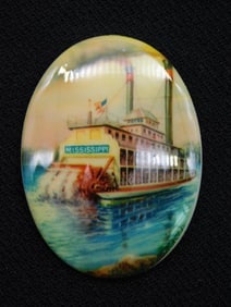 STEAM BOAT CABOCHON ROCK STONE LAPIDARY SPECIMEN