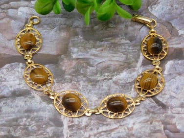 TIGERS EYE BRACELET ROCK STONE LAPIDARY SPECIMEN