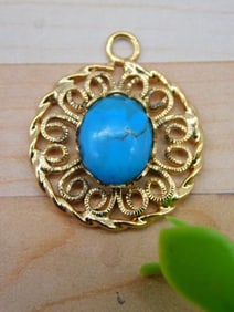 TURQUOISE PENDANT ROCK STONE LAPIDARY SPECIMEN