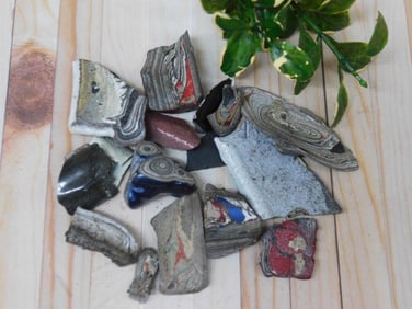FORDITE MOTOR CITY AGATE ROCK STONE LAPIDARY SPECIMEN