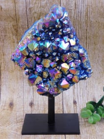 TITANIUM AMETHYST DISPLAY ROCK STONE LAPIDARY SPECIMEN