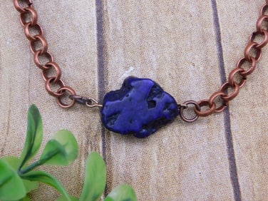 GENUINE STONE PENDANT ON CHAIN NECKLACE ROCK STONE LAPIDARY SPECIMEN