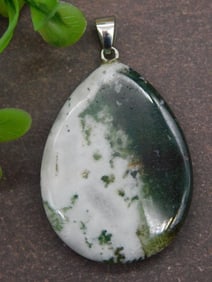 TREE AGATE PENDANT ROCK STONE LAPIDARY SPECIMEN