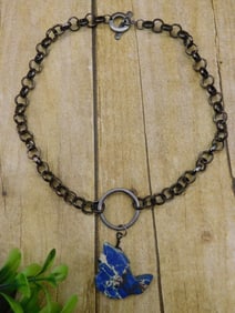 GENUINE STONE PENDANT ON CHAIN NECKLACE