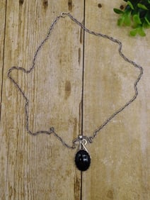 GENUINE STONE PENDANT ON CHAIN NECKLACE ROCK STONE LAPIDARY SPECIMEN