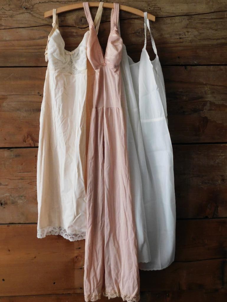 Collection of Women?s Vintage Undergarments with Lace Trim: Collection of Women?s Vintage Undergarments with Lace Trim