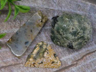 Set of Three Ocean Jasper Specimens