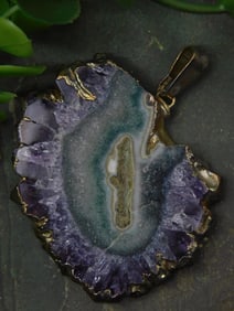 Amethyst Stalactite Pendant ROCK STONE LAPIDARY SPECIMEN