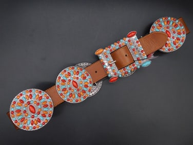 L&B CONCHO BELT SIZE SMALL