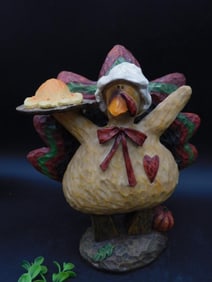 TURKEY DECOR FIGURINE HOLIDAY DECORATION