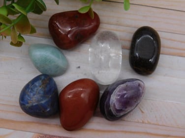 MIXED TUMBLED STONES ROCK STONE LAPIDARY SPECIMEN