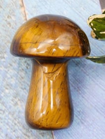 Tigers Eye Mushroom Figurine Ornament ROCK STONE LAPIDARY SPECIMEN