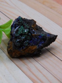 Natural Azurite and Cuprite Mineral Specimen, 29 Grams ROCK STONE LAPIDARY SPECIMEN