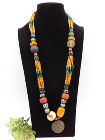 AFRICAN TRADE BEAD NECKLACE