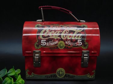 Vintage Style Coca-Cola Themed Metal Lunchbox