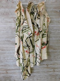 8-Foot Bark Cloth Fabric with Nature Print