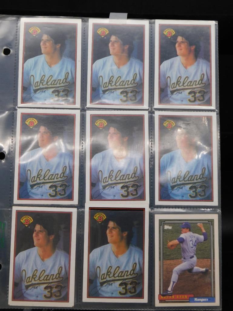Baseball Cards Collection Featuring Jose Canseco and Nolan Ryan (1 of 2)