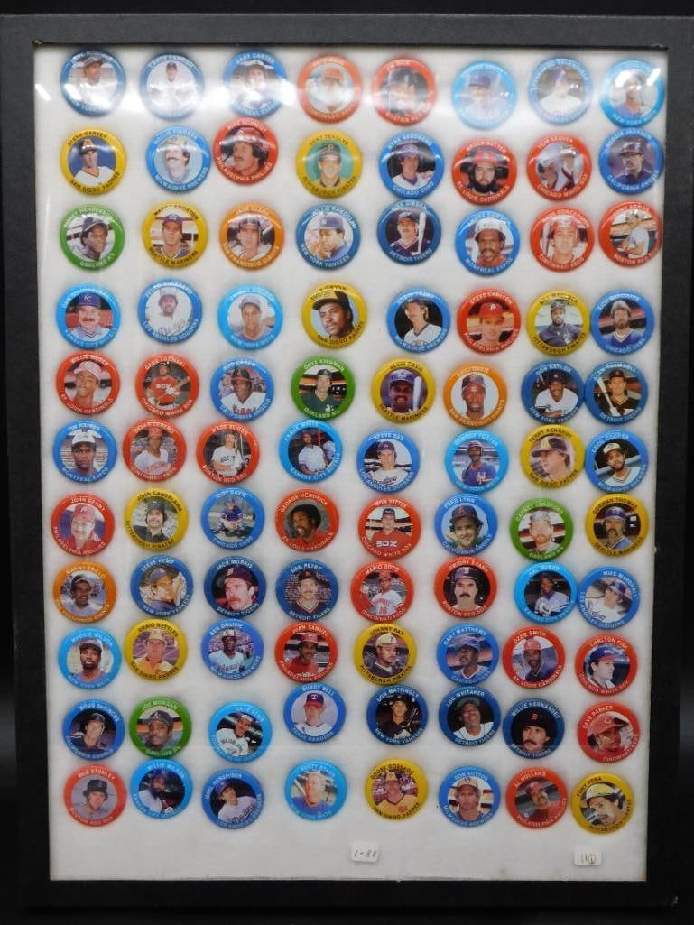 Framed Collection of Vintage Baseball Player Coins (1 of 6)