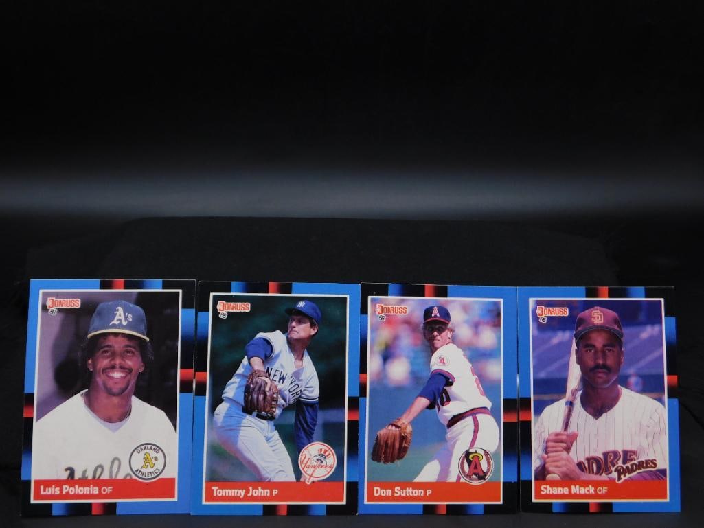 4 1990 Donruss Baseball Cards Featuring MLB Players (1 of 2)