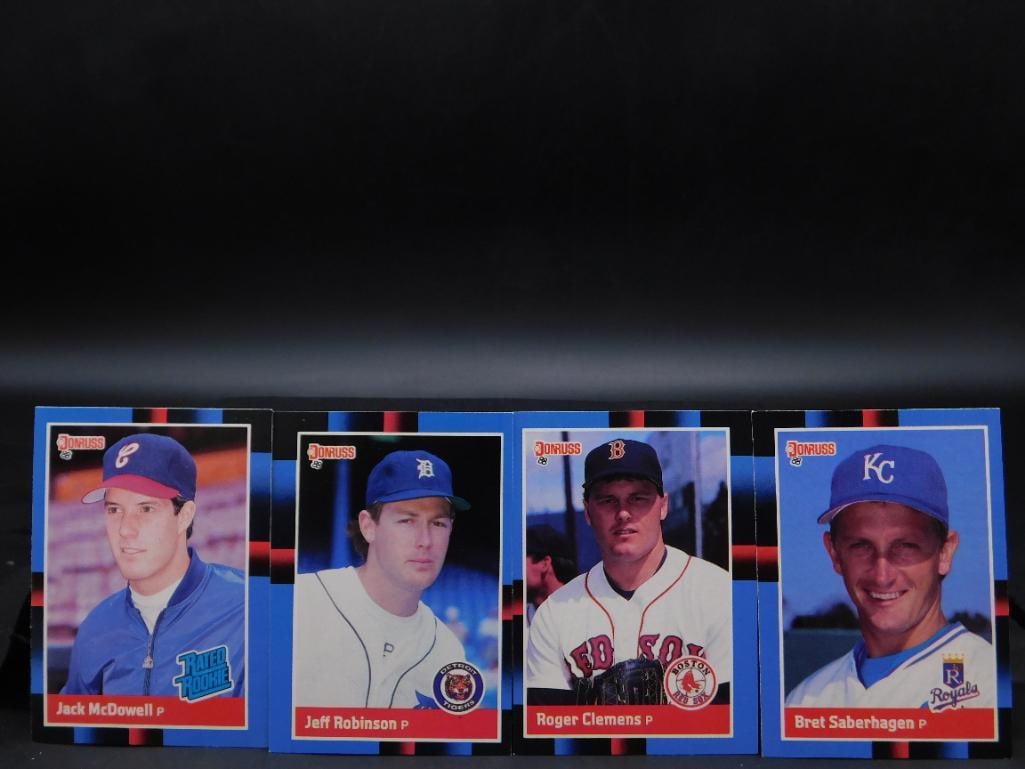 4 1990 Donruss Baseball Cards Featuring Notable Players (1 of 2)