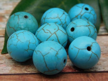 TURQUENITE BEADS ROCK STONE LAPIDARY SPECIMEN
