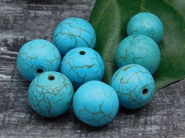 TURQUENITE BEADS ROCK STONE LAPIDARY SPECIMEN