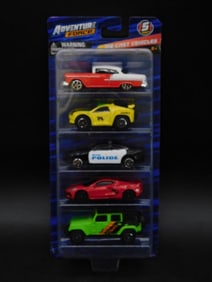 Pack of 5 Die-Cast Toy Vehicles in Sealed Packaging