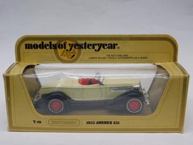 1933 Auburn 851 Matchbox Model in Original Packaging