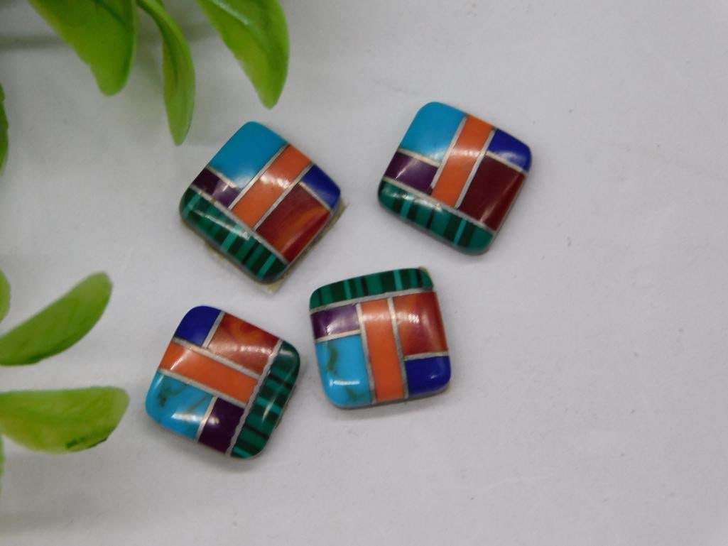 STONE INLAID CABOCHONS ROCK STONE LAPIDARY SPECIMEN: STONE INLAID CABOCHONS ROCK STONE LAPIDARY SPECIMEN