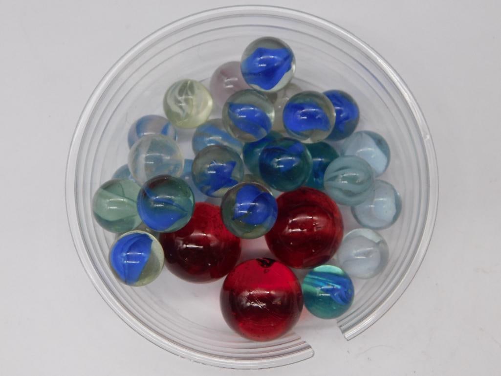 VINTAGE GLASS MARBLES: VINTAGE GLASS MARBLES