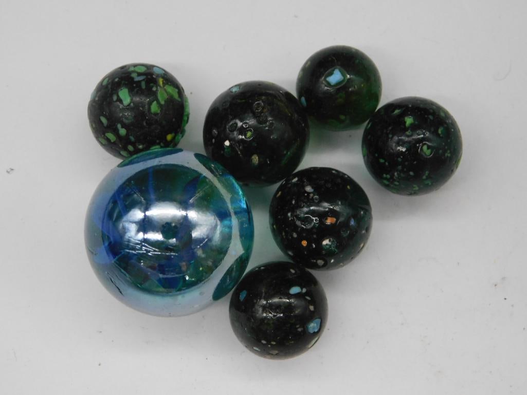 VINTAGE GLASS MARBLES: VINTAGE GLASS MARBLES