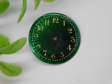 Green Watch Dial with Gold Hour Markers WATCHMAKER WATCHMAKING TOOLS