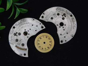 Elgin National Watch Company Clock Mechanism Parts WATCHMAKER WATCHMAKING TOOLS