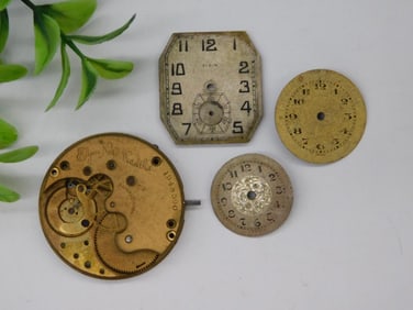 Vintage Watch Movements and Dials for Repair or Parts WATCHMAKER WATCHMAKING TOOLS