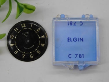 Vintage Elgin Shockmaster Watch Dial with Case WATCHMAKER WATCHMAKING TOOLS