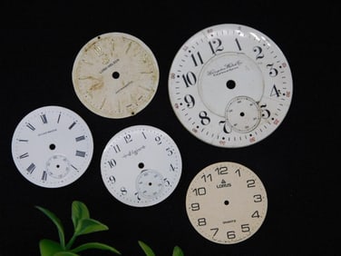 5 Vintage Watch Faces from Various Brands WATCHMAKER WATCHMAKING TOOLS