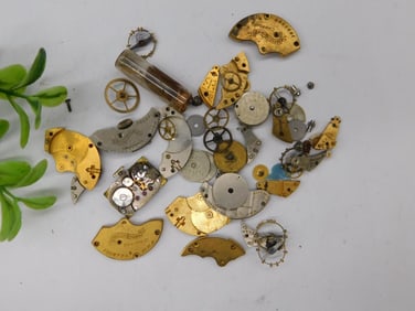 Antique Pocket Watch Parts and Movements WATCHMAKER WATCHMAKING TOOLS